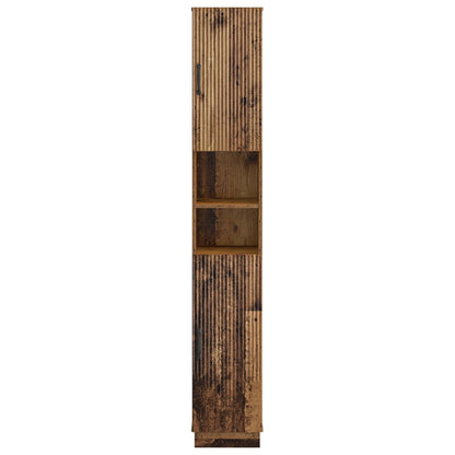 vidaXL Bathroom Cabinet with Open Shelf HOORN Old Wood