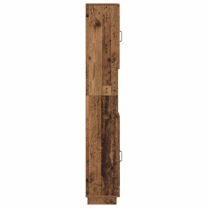 vidaXL Bathroom Cabinet with Open Shelf HOORN Old Wood