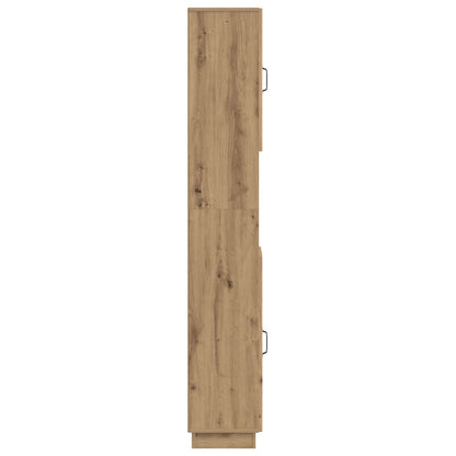 vidaXL Bathroom Cabinet with Open Shelf HOORN Artisan Oak