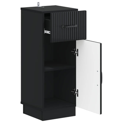 vidaXL Bathroom Storage Cainet HOORN Black 30 x 31 x 77 cm