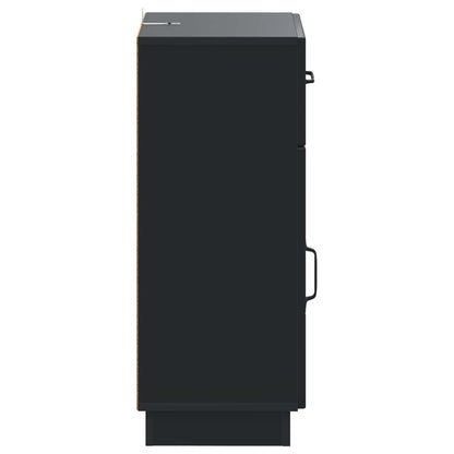 vidaXL Bathroom Storage Cainet HOORN Black 30 x 31 x 77 cm