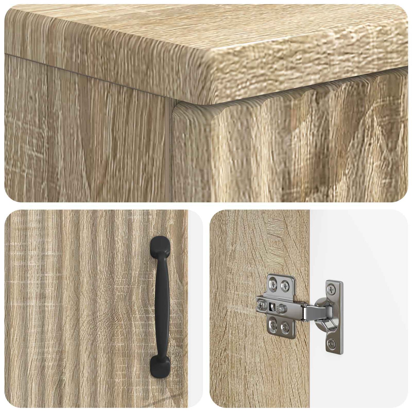 vidaXL Bathroom Storage Cainet HOORN Sonoma Oak 30 x 31 x 77 cm
