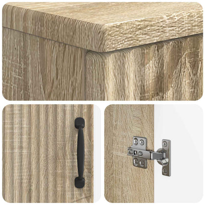 vidaXL Bathroom Storage Cainet HOORN Sonoma Oak 30 x 31 x 77 cm