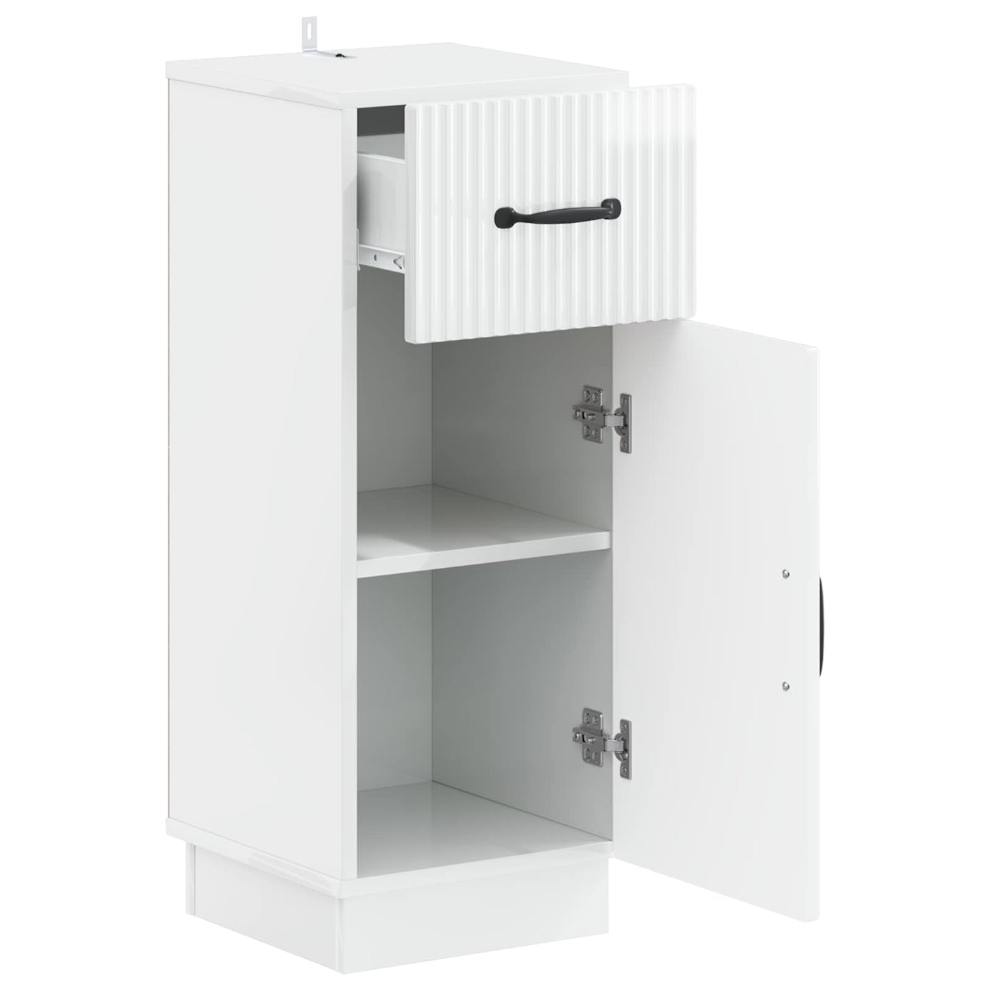 vidaXL Bathroom Storage Cainet HOORN High Gloss White 30 x 31 x 77 cm