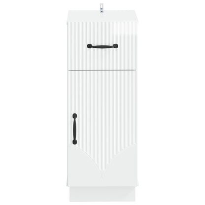 vidaXL Bathroom Storage Cainet HOORN High Gloss White 30 x 31 x 77 cm