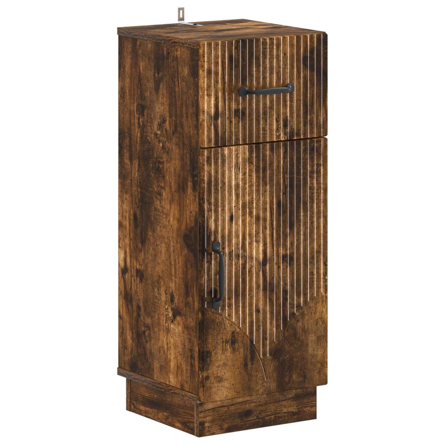 vidaXL Bathroom Storage Cainet HOORN Smoked Oak 30 x 31 x 77 cm