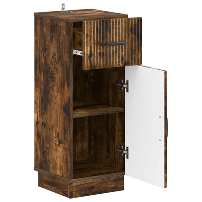 vidaXL Bathroom Storage Cainet HOORN Smoked Oak 30 x 31 x 77 cm