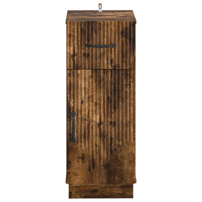 vidaXL Bathroom Storage Cainet HOORN Smoked Oak 30 x 31 x 77 cm