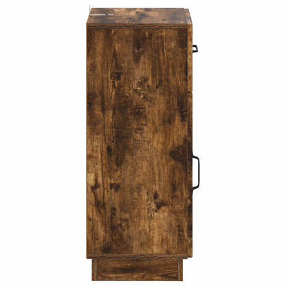 vidaXL Bathroom Storage Cainet HOORN Smoked Oak 30 x 31 x 77 cm