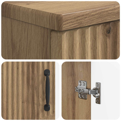 vidaXL Bathroom Storage Cainet HOORN Artisan Oak 30 x 31 x 77 cm