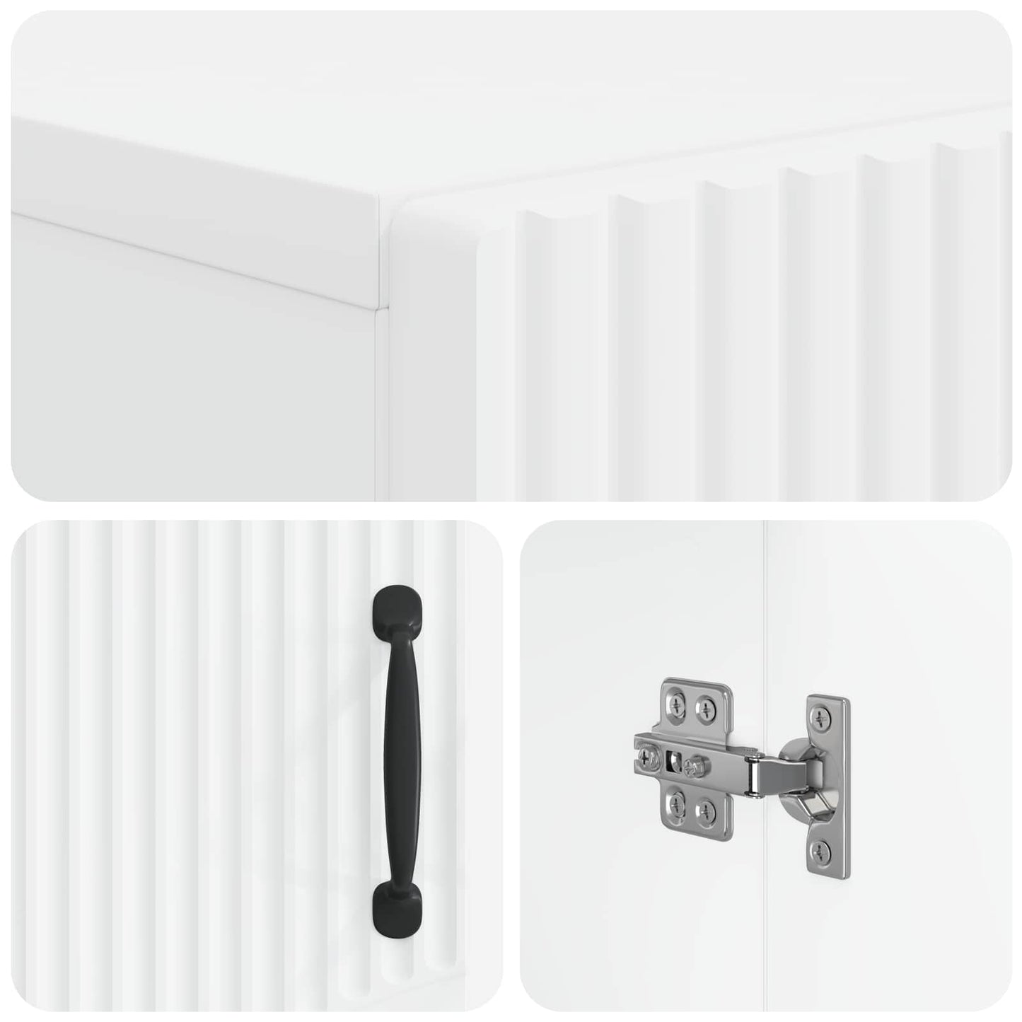 vidaXL Bathroom Storage Cainet HOORN White 59.5 x 31 x 77 cm