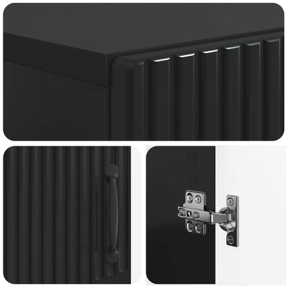 vidaXL Bathroom Storage Cainet HOORN Black 59.5 x 31 x 77 cm