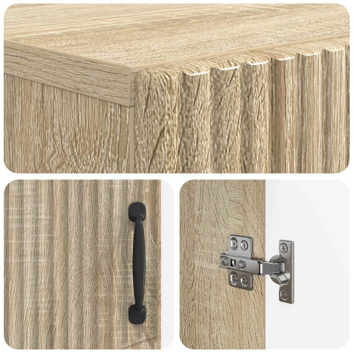 vidaXL Bathroom Storage Cainet HOORN Sonoma Oak 59.5 x 31 x 77 cm
