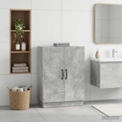vidaXL Bathroom Storage Cainet HOORN Concrete Grey 59.5 x 31 x 77 cm