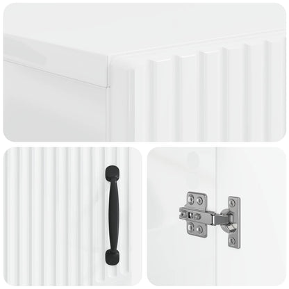vidaXL Bathroom Storage Cainet HOORN High Gloss White