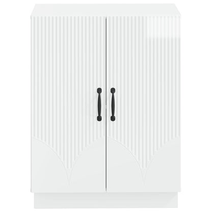 vidaXL Bathroom Storage Cainet HOORN High Gloss White