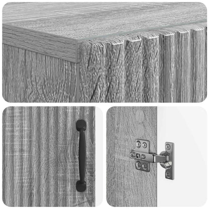 vidaXL Bathroom Storage Cainet HOORN Grey Sonoma 59.5 x 31 x 77 cm