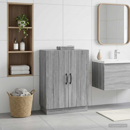 vidaXL Bathroom Storage Cainet HOORN Grey Sonoma 59.5 x 31 x 77 cm