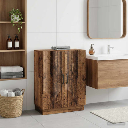 vidaXL Bathroom Storage Cainet HOORN Old Wood 59.5 x 31 x 77 cm