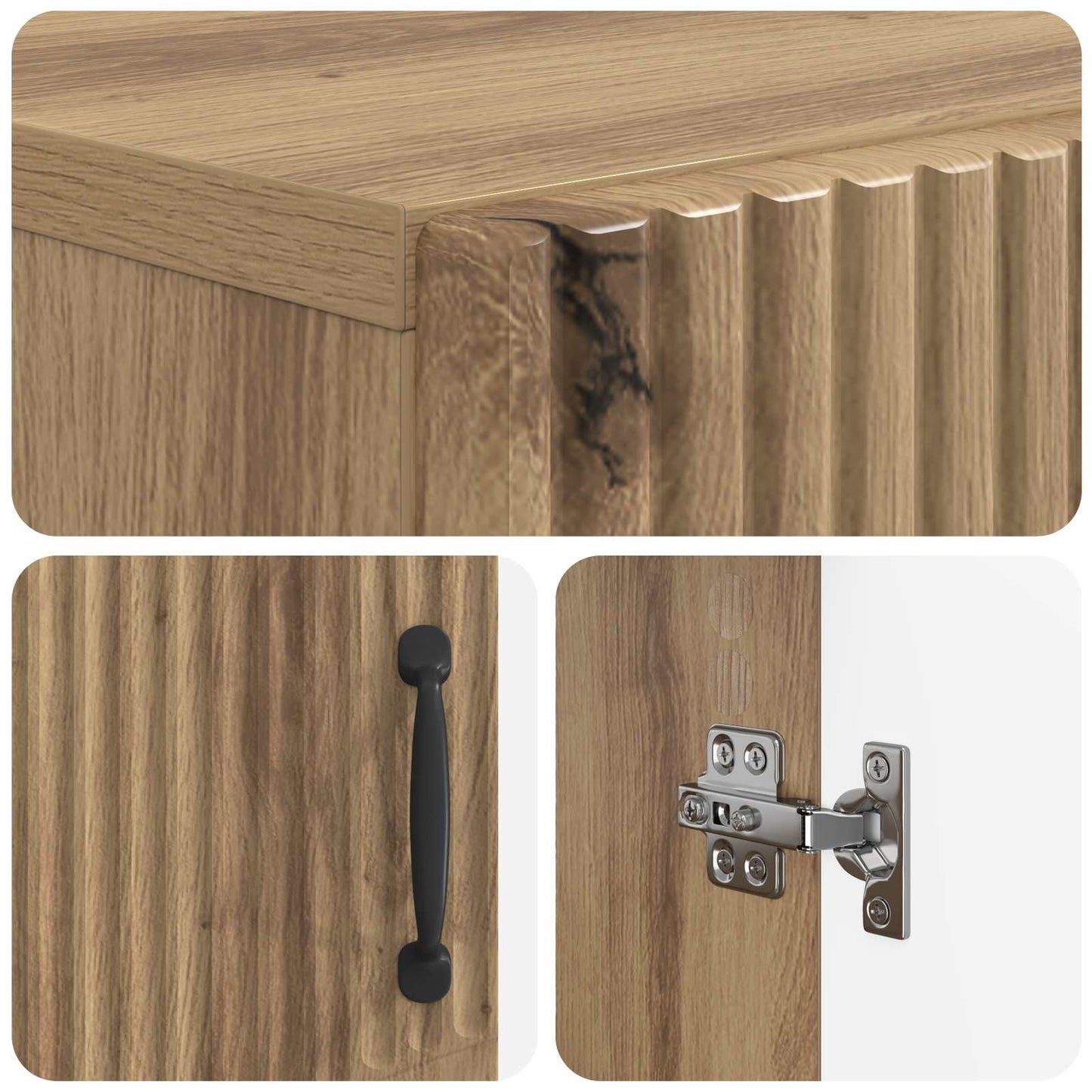 vidaXL Bathroom Storage Cainet HOORN Artisan Oak 59.5 x 31 x 77 cm