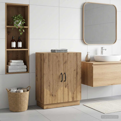 vidaXL Bathroom Storage Cainet HOORN Artisan Oak 59.5 x 31 x 77 cm