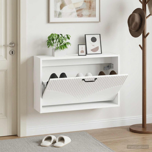 vidaXL Wall-Mounted Shoe Cabinet HOORN 71 x 17 x 43 cm Engineered Wood