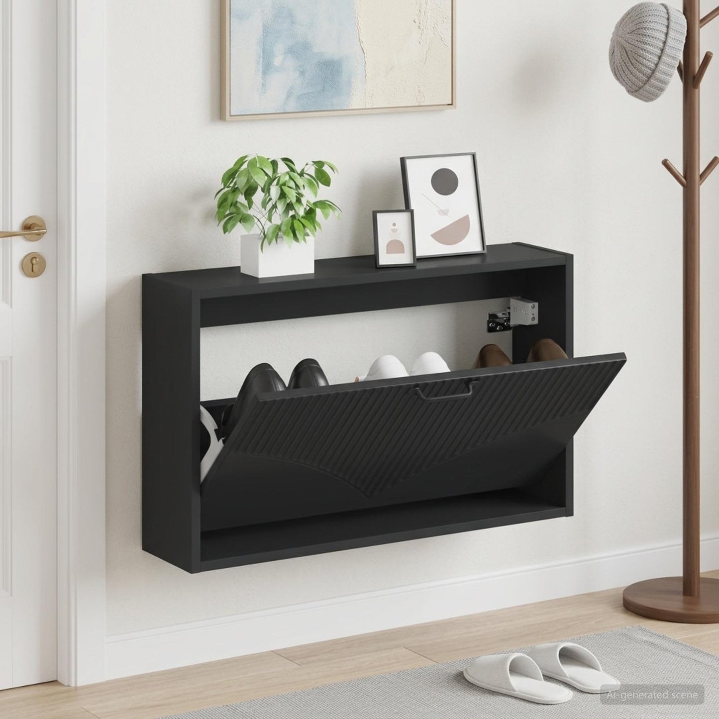 vidaXL Wall-Mounted Shoe Cabinet HOORN 71 x 17 x 43 cm Engineered Wood