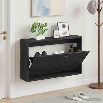 vidaXL Wall-Mounted Shoe Cabinet HOORN 71 x 17 x 43 cm Engineered Wood