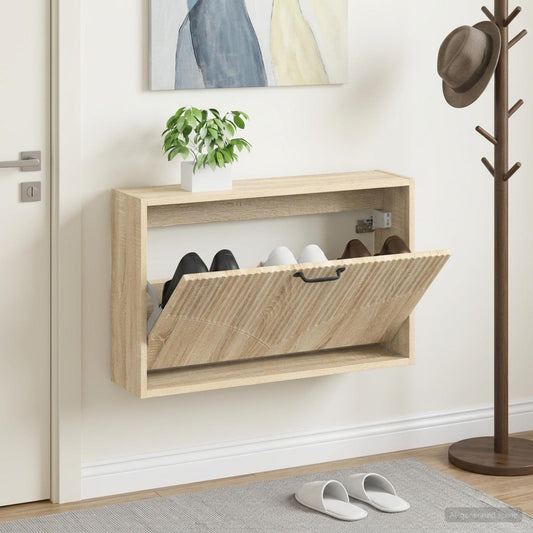 vidaXL Wall-Mounted Shoe Cabinet HOORN 71 x 17 x 43 cm Engineered Wood