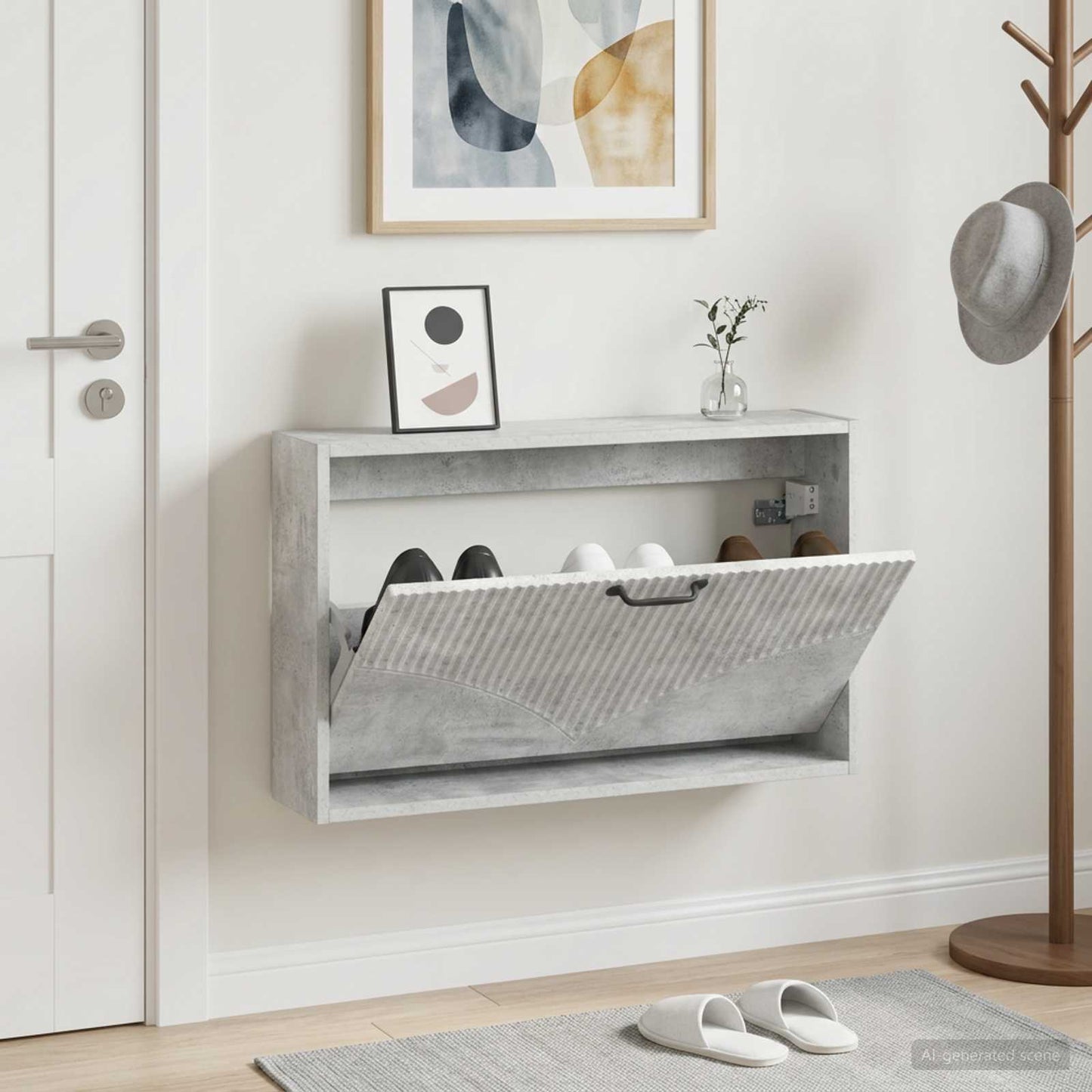 vidaXL Wall-Mounted Shoe Cabinet HOORN 71 x 17 x 43 cm Engineered Wood