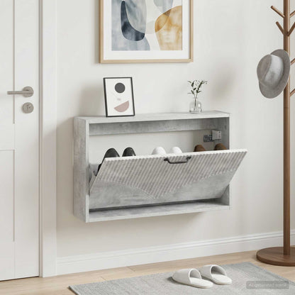 vidaXL Wall-Mounted Shoe Cabinet HOORN 71 x 17 x 43 cm Engineered Wood