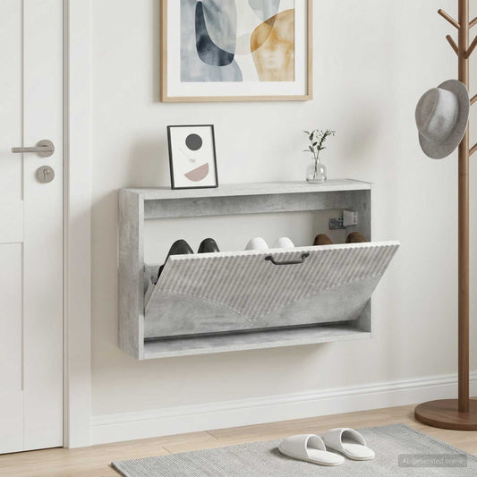 vidaXL Wall-Mounted Shoe Cabinet HOORN 71 x 17 x 43 cm Engineered Wood