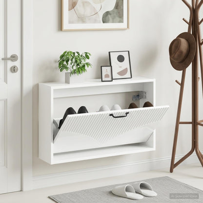 vidaXL Wall-Mounted Shoe Cabinet HOORN 71 x 17 x 43 cm Engineered Wood
