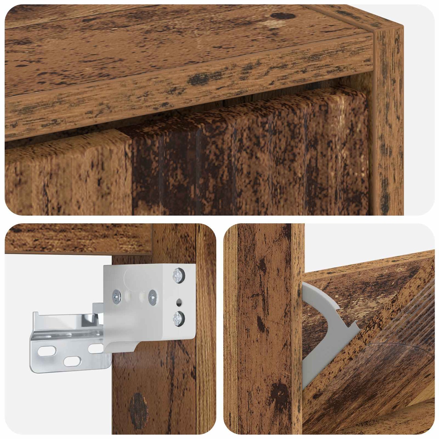 vidaXL Wall-Mounted Shoe Cabinet HOORN 71 x 17 x 43 cm Engineered Wood