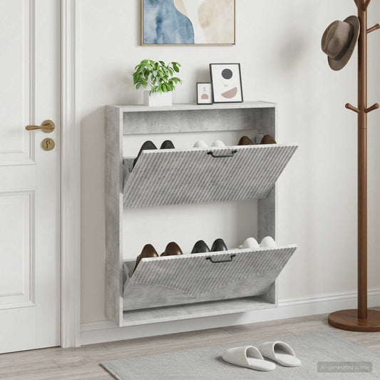 vidaXL Wall-Mounted Shoe Cabinet HOORN 71 x 17 x 86 cm Engineered Wood
