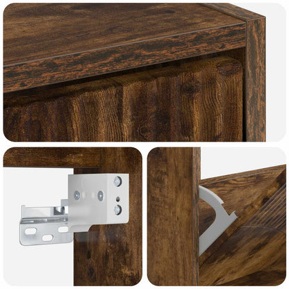 vidaXL Wall-Mounted Shoe Cabinet HOORN 71 x 17 x 86 cm Engineered Wood
