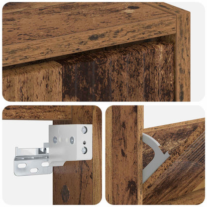 vidaXL Wall-Mounted Shoe Cabinet HOORN 71 x 17 x 86 cm Engineered Wood