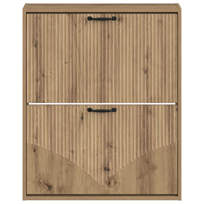 vidaXL Wall-Mounted Shoe Cabinet HOORN 71 x 17 x 86 cm Engineered Wood