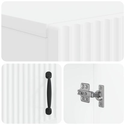 vidaXL Shoe Cabinet HOORN 59.5 x 39.5 x 87 cm Engineered Wood White