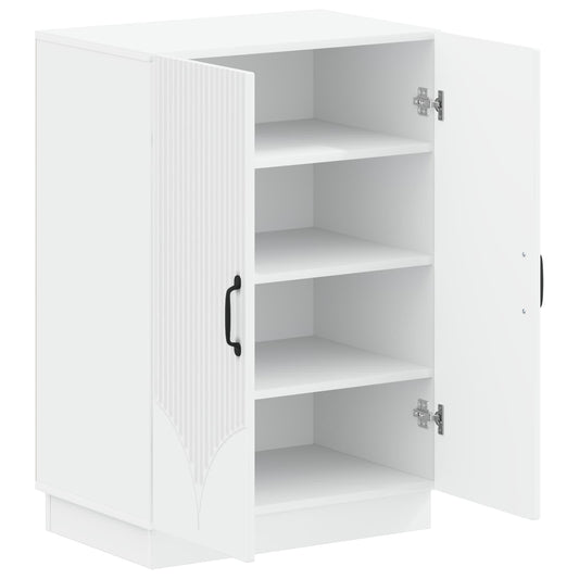 vidaXL Shoe Cabinet HOORN 59.5 x 39.5 x 87 cm Engineered Wood White