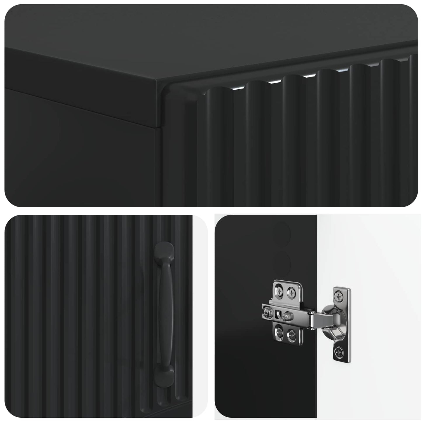 vidaXL Shoe Cabinet HOORN 59.5 x 39.5 x 87 cm Engineered Wood Black