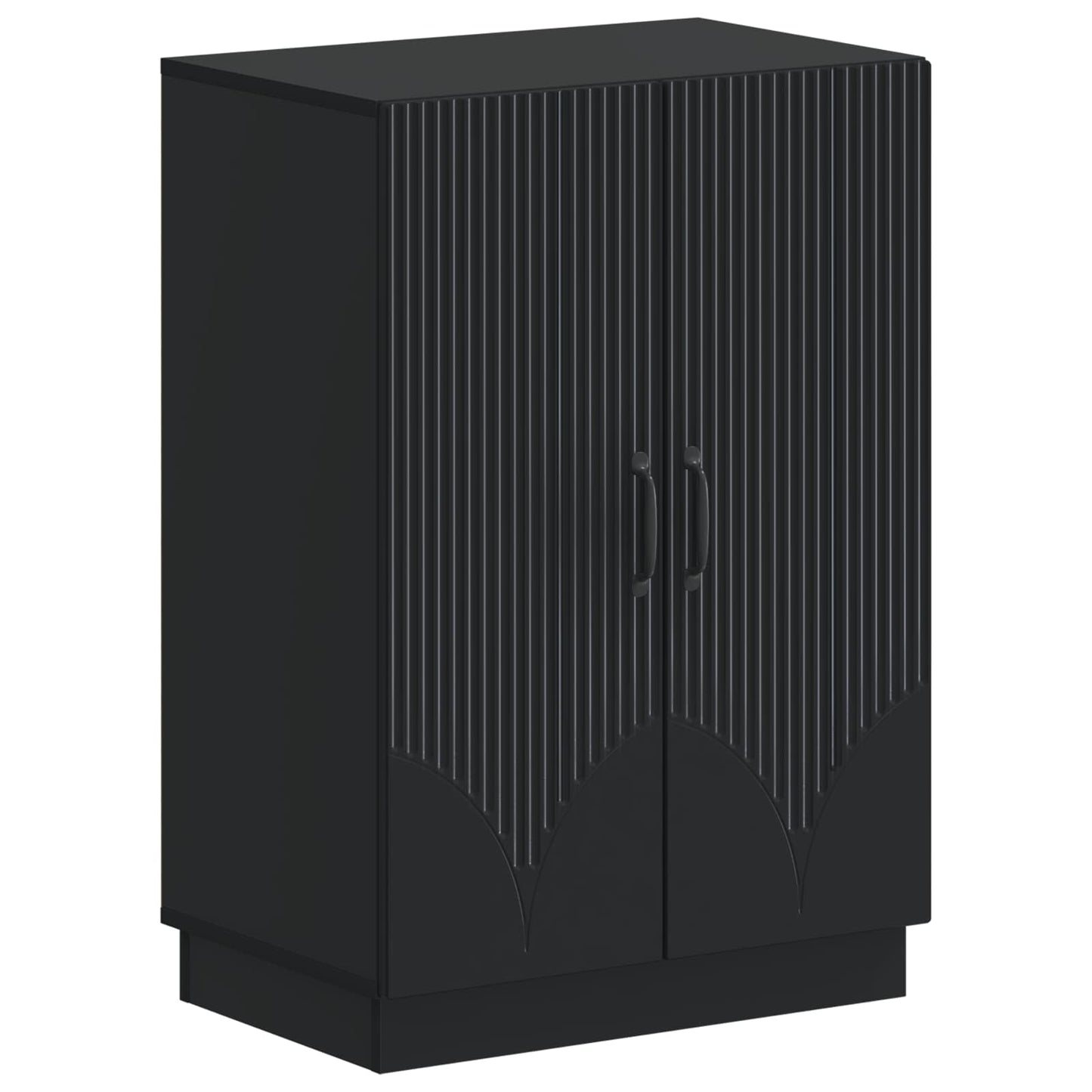 vidaXL Shoe Cabinet HOORN 59.5 x 39.5 x 87 cm Engineered Wood Black