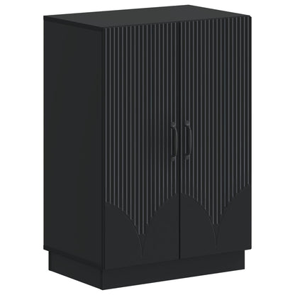 vidaXL Shoe Cabinet HOORN 59.5 x 39.5 x 87 cm Engineered Wood Black