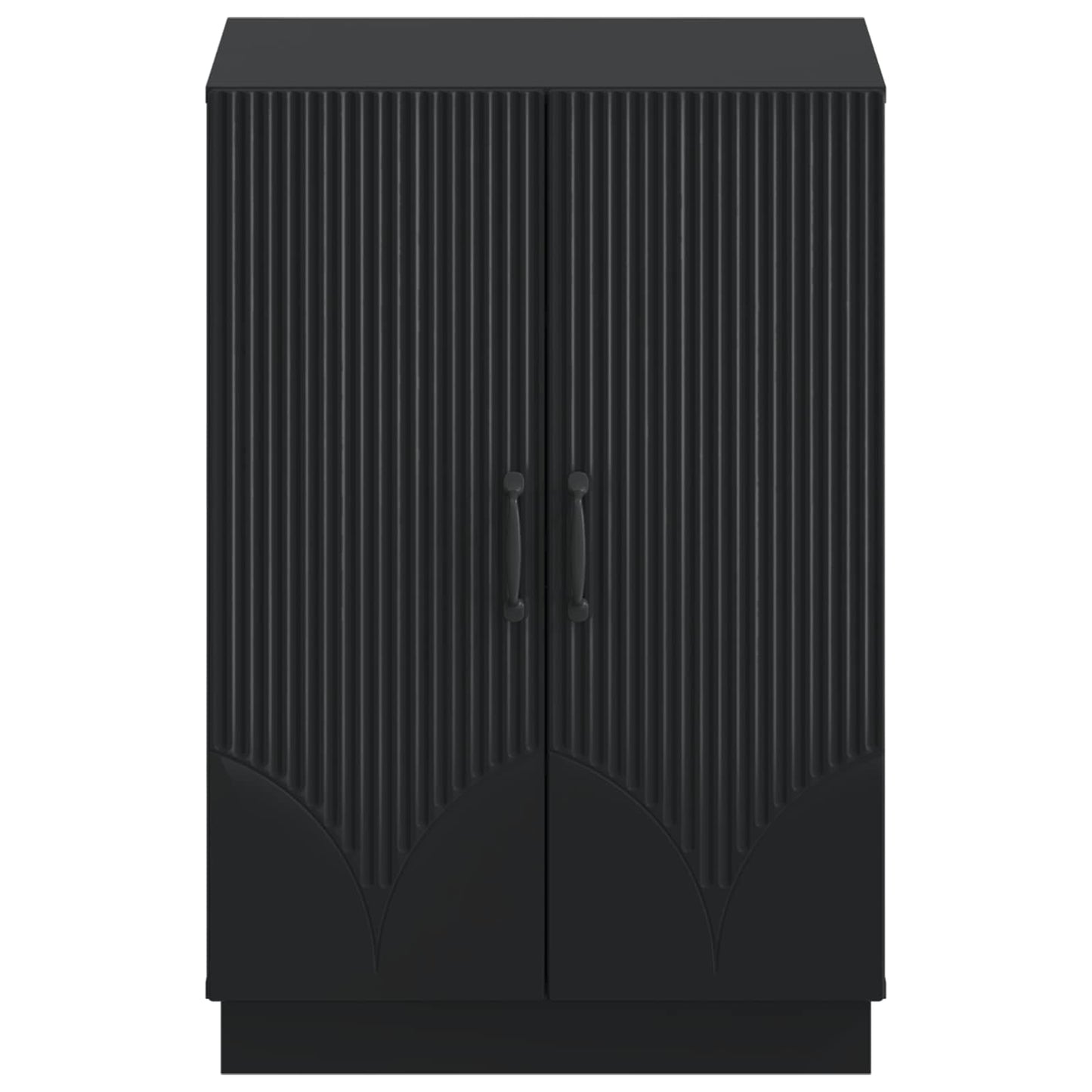 vidaXL Shoe Cabinet HOORN 59.5 x 39.5 x 87 cm Engineered Wood Black