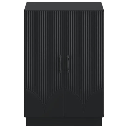 vidaXL Shoe Cabinet HOORN 59.5 x 39.5 x 87 cm Engineered Wood Black