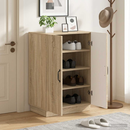 vidaXL Shoe Cabinet HOORN 59.5 x 39.5 x 87 cm Engineered Wood