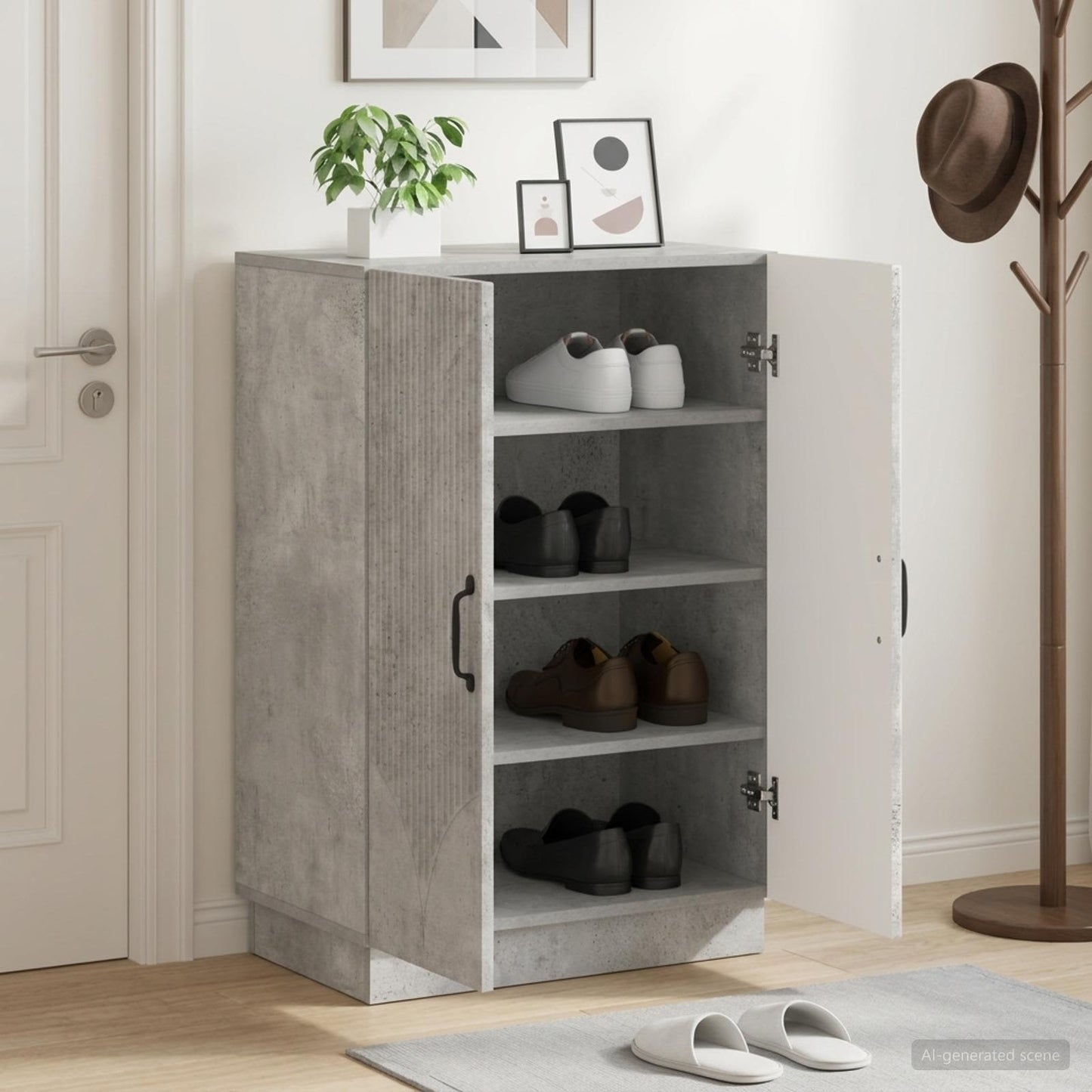 vidaXL Shoe Cabinet HOORN 59.5 x 39.5 x 87 cm Engineered Wood
