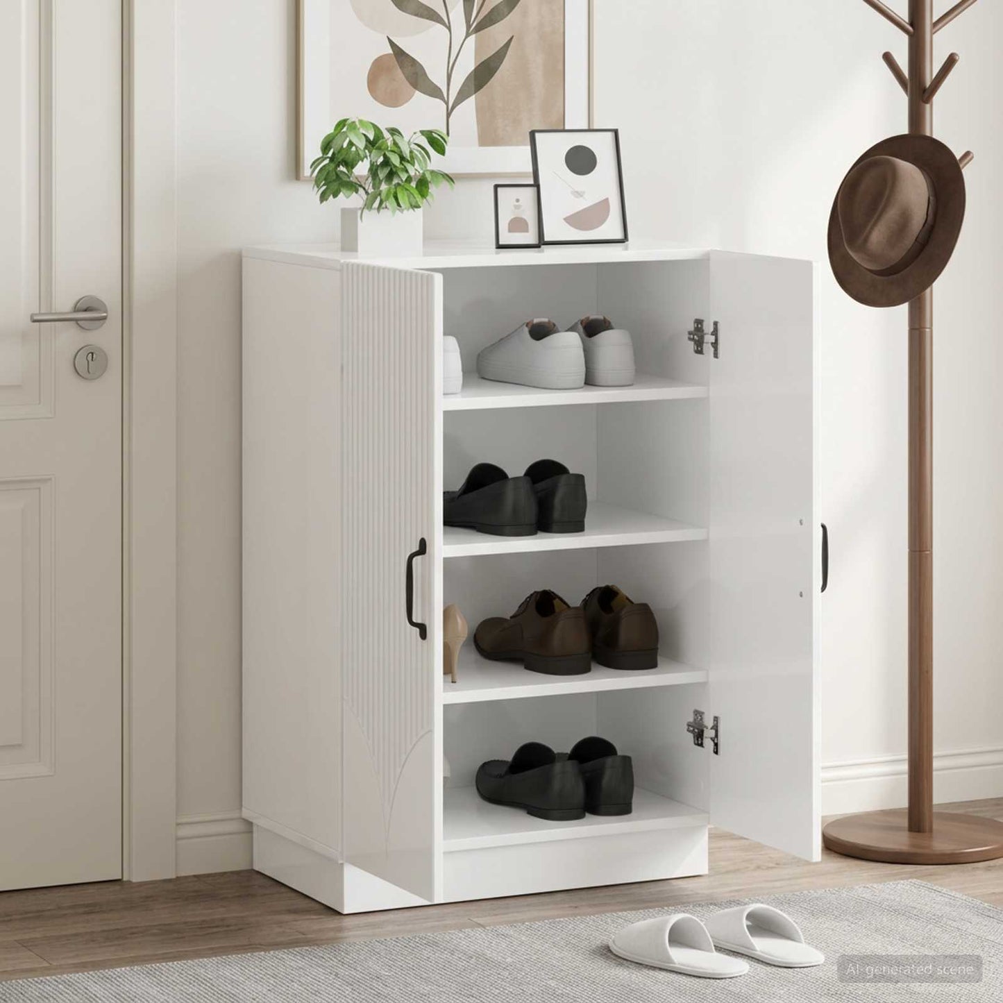 vidaXL Shoe Cabinet HOORN 59.5 x 39.5 x 87 cm Engineered Wood
