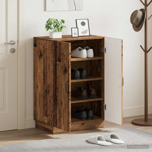vidaXL Shoe Cabinet HOORN 59.5 x 39.5 x 87 cm Engineered Wood Old Wood