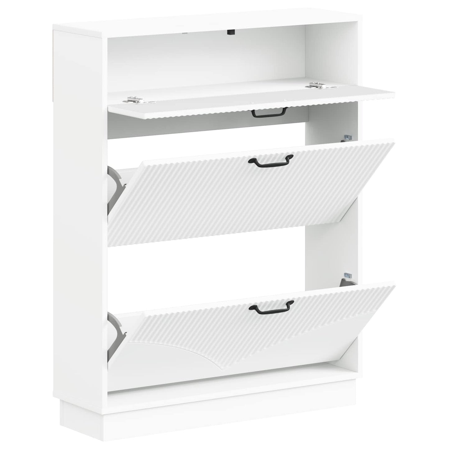 vidaXL Shoe Cabinet HOORN 78 x 24 x 100 cm Engineered Wood White